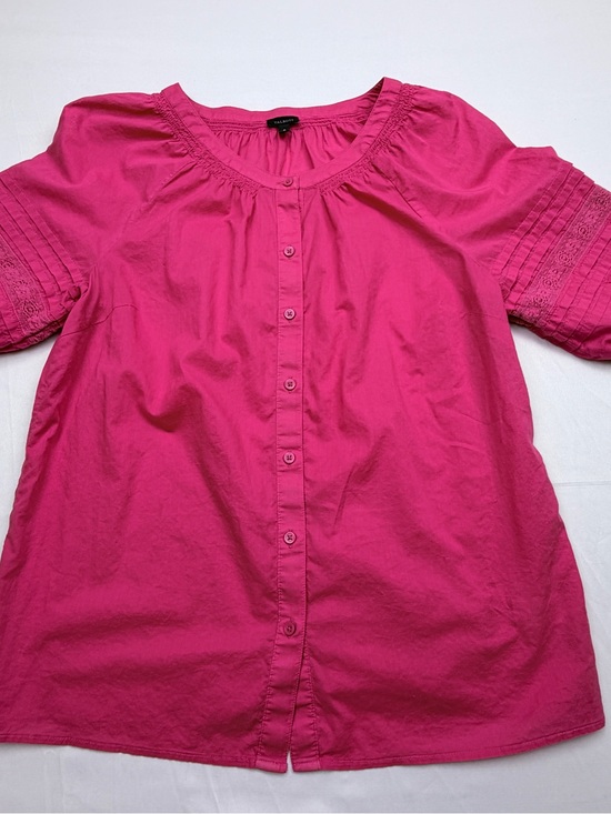 Talbots Tops - Talbots Fuchsia Button-Front Blouse